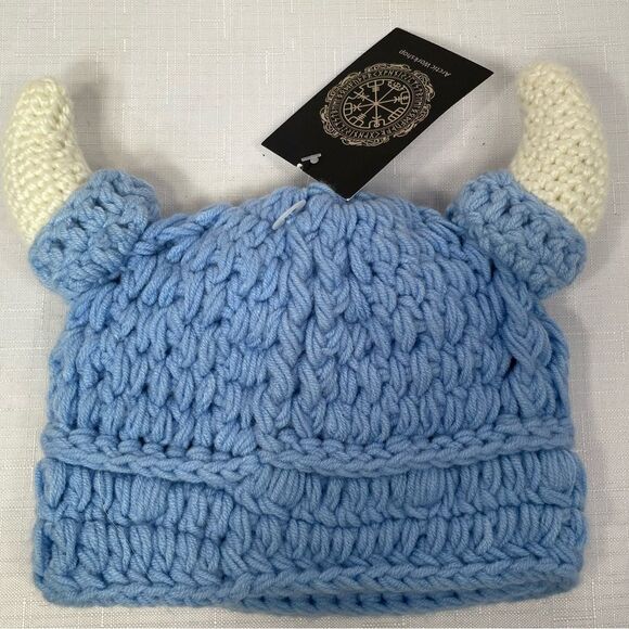Blue Viking Knit Hat for Babies - Picture 5 of 7